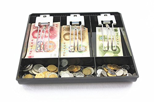 Money Counter case Cash register box New Classify store Cashier coin Drawer box cash drawer tray (3 Compartments)