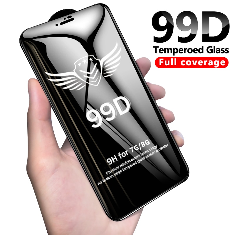 99D protective glass for iPhone 6 6S 7 8 plus X XR XS 11 pro MAX glass on iphone 7 6 11 X XS MAX XR screen protector protection