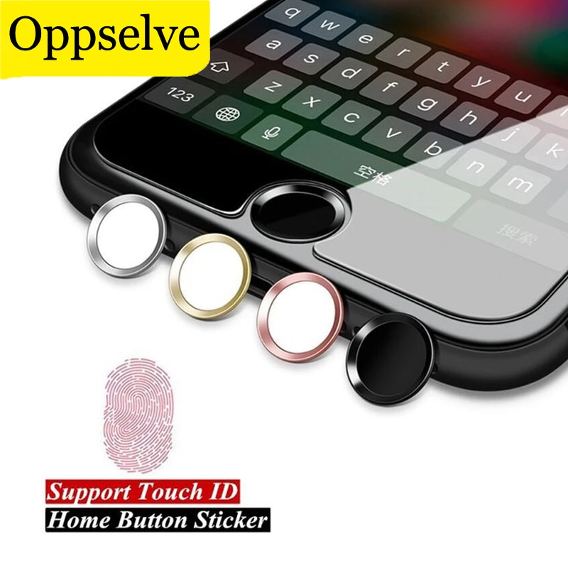 Oppselve Universal Home Button Sticker For iPhone 8 7 6 s 6s Plus 5 5s Fingerprint Touch ID Key Anti Sweat Protector For iPad