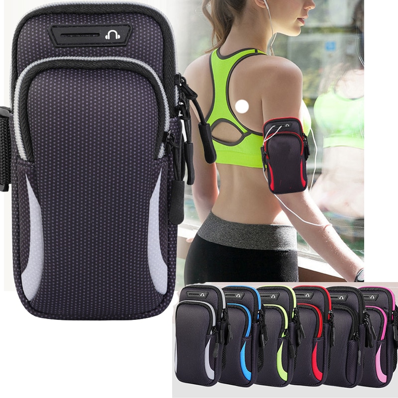 Gym Sports Running Jogging Armband Arm Band Bag Holder Case Cover For Cell Phone Armband 6.53