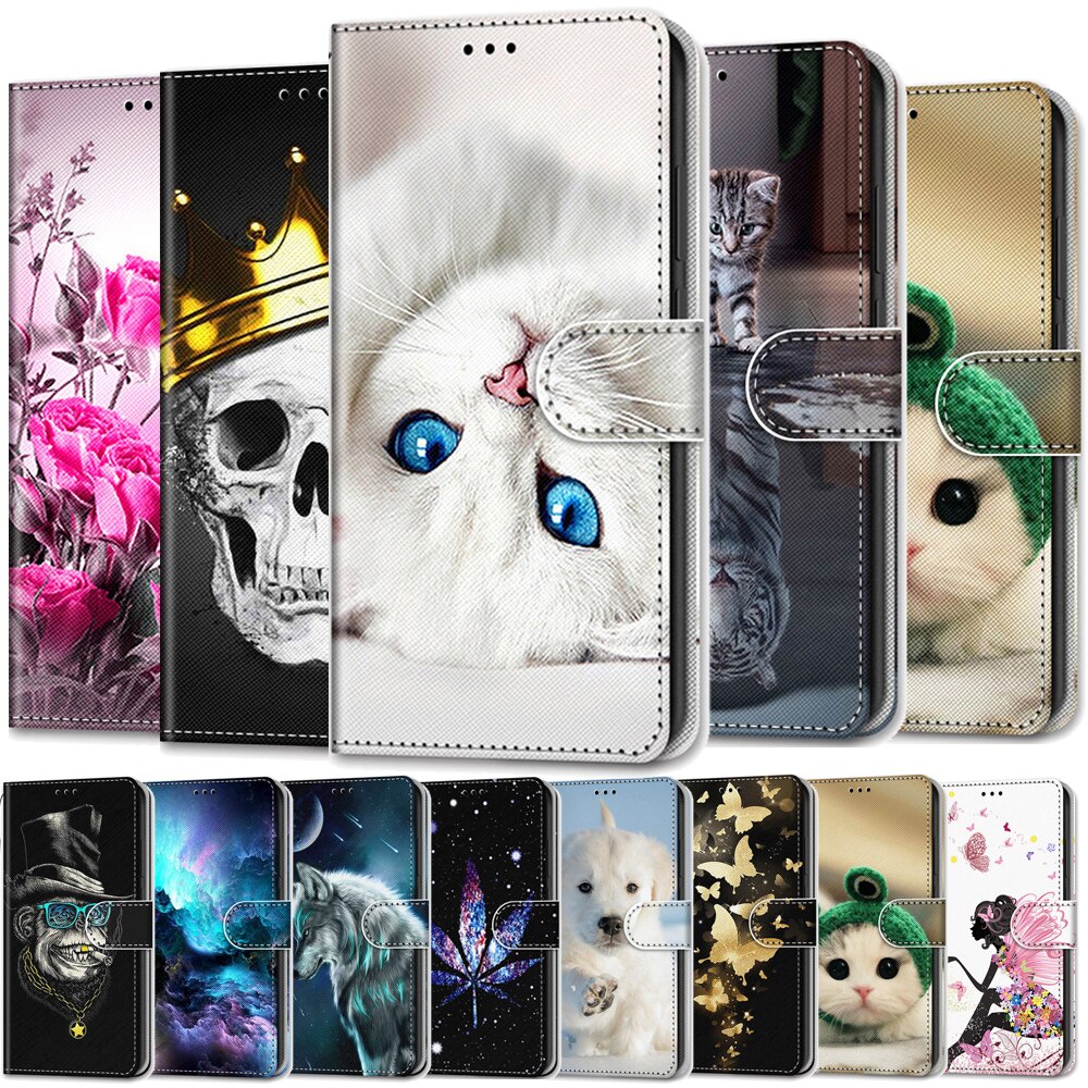 Wallet Leather Case For Huawei Honor 20 Pro 10 Lite Case Stand Card Holder Luxury Flip Cover For Huawei Honor 6A 7X Phone Case