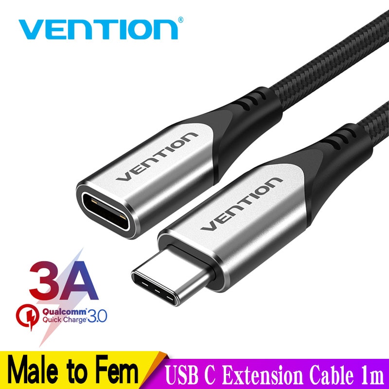Vention USB C Extension Cable Type C Extender Cord 4K Thubderbolt 3 Male to Female Cable for MacBook Pro USB 3.1 Extension Cable