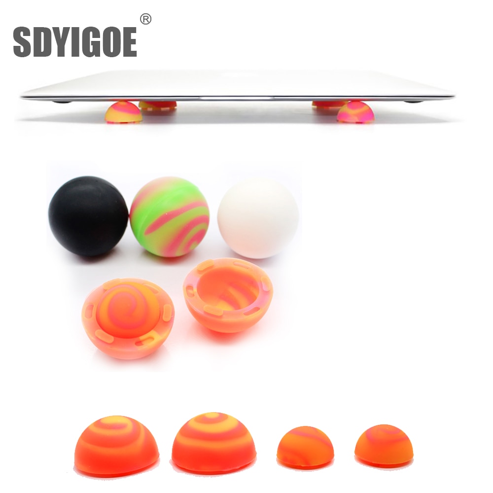 Silicone ball notebook stand laptop cooling pad notebook non-slip foot heat reduction cooler bracket for macbook 11 12 13 15