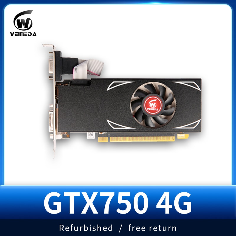 VEINEDA Graphics Cards gtx 750 4GB 128Bit GDDR5  PC Desktop For nVIDIA Geforce Game stronger than GTX750 2GB