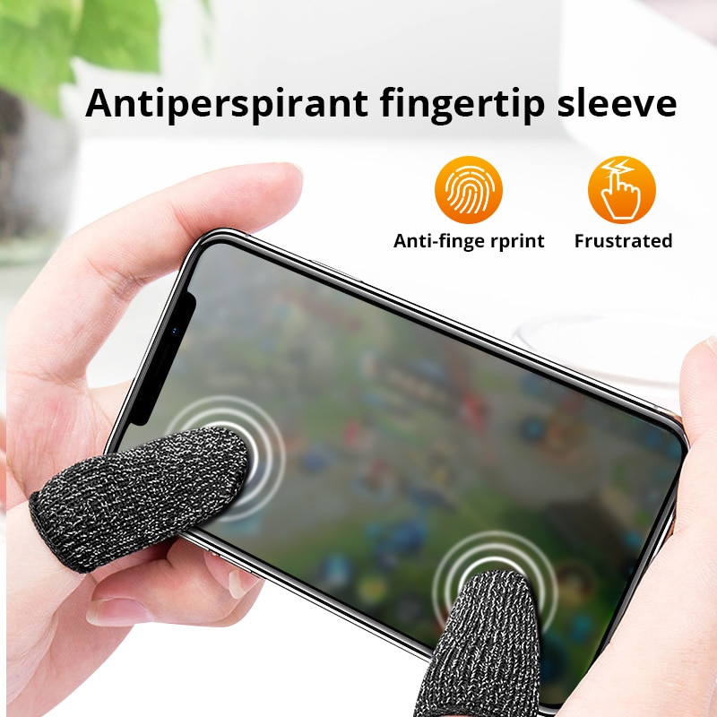 Gaming Finger Sleeve Breathable Fingertips For Games Anti-Sweat Touch Screen Finger Cots Cover Sensitive Mobile Touch Gloves