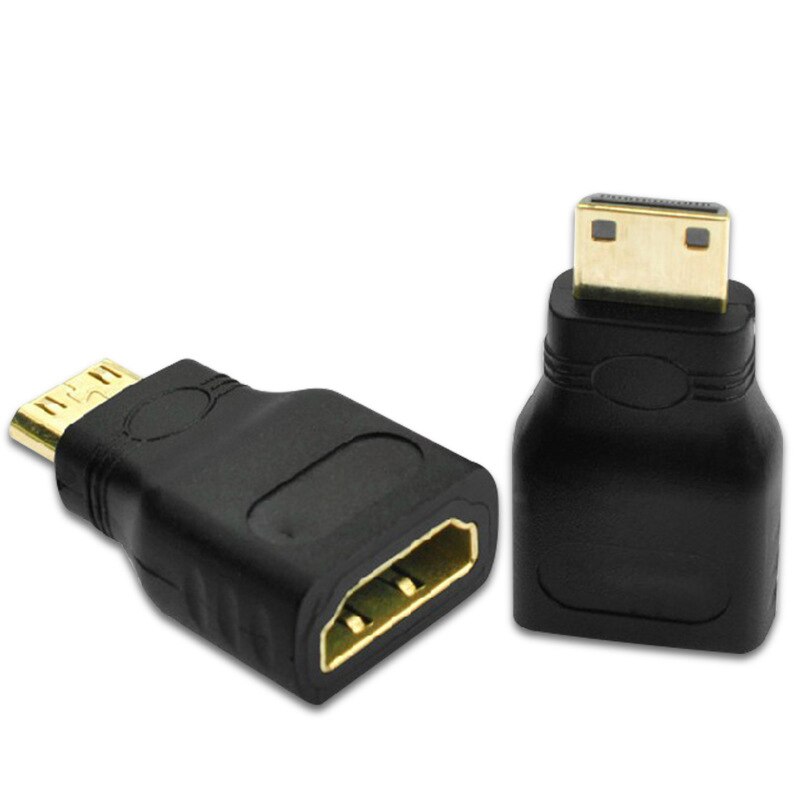 Mini HDMI-compatible to HDMI-compatible Adapter Gold-Plated 1.4 3D Extension Adapter 1080P Converter for HDTV Tablet Camera