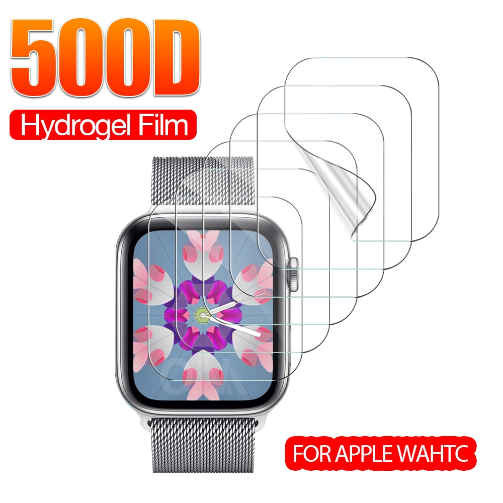 Full Coverage Screen Protector for Apple Watch 7 6 5 4 3 SE 41mm 45mm 42mm 44mm 38mm 40mm iWatch Hydrogel Protective Soft Film