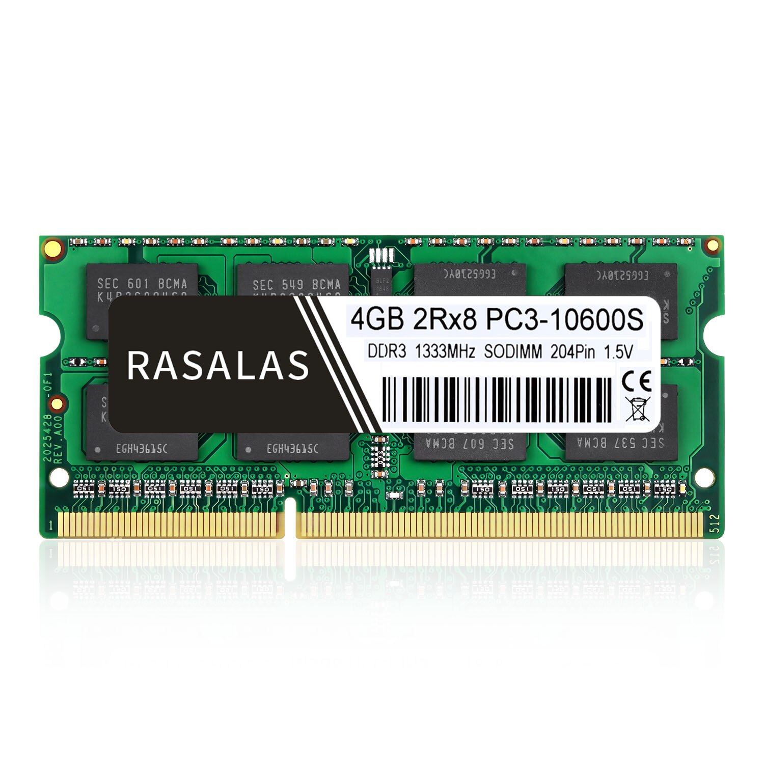 Rasalas DDR3 DDR4 RAM 2G 4GB 8GB 16GB PC3-10600S 12800S 21300S 1333Mhz SO-DIMM 1.5V Notebook 204Pin Laptop Memory Sodimm NO-ECC