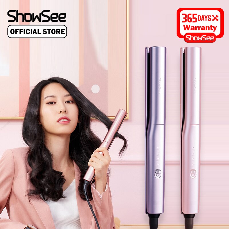 ShowSee Hair Tools Hair Straight Comb Straight Hair Curling Stick Negative Ion Ceramic Styling Tools Ultrasonic Electric Curlers