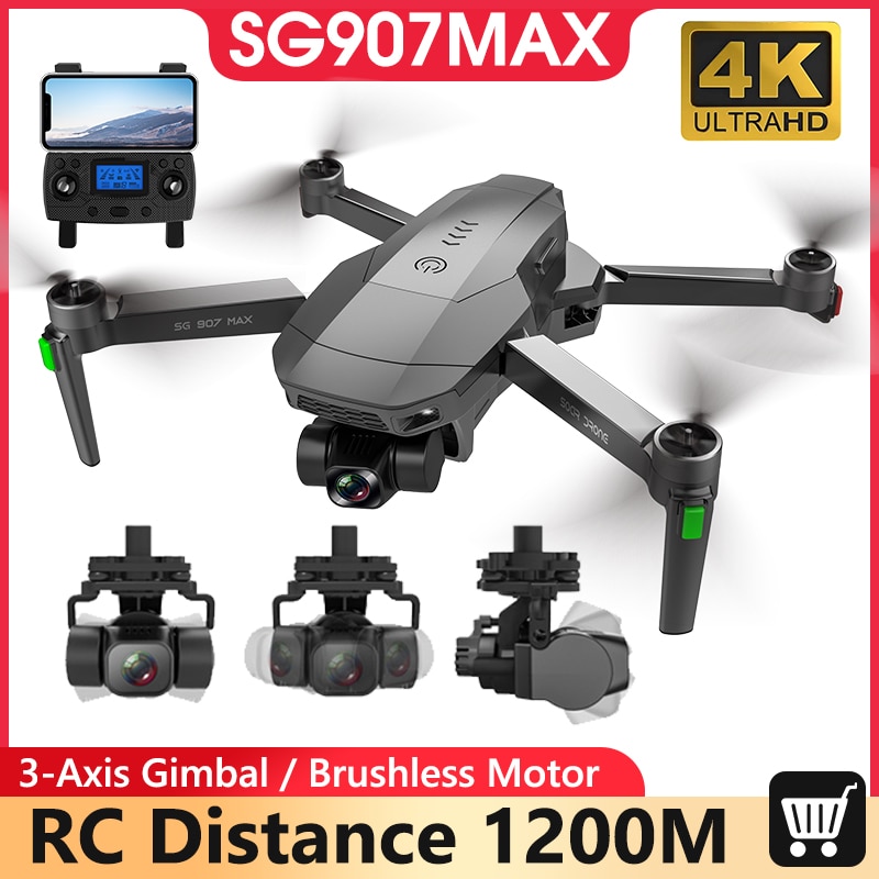 ZLL SG907 MAX 3-Axis Gimbal Drone SG907 PRO GPS Dron 5G WIFI ESC Camera Drone 4K Professional RC Quadcopter Max Distance 1200m