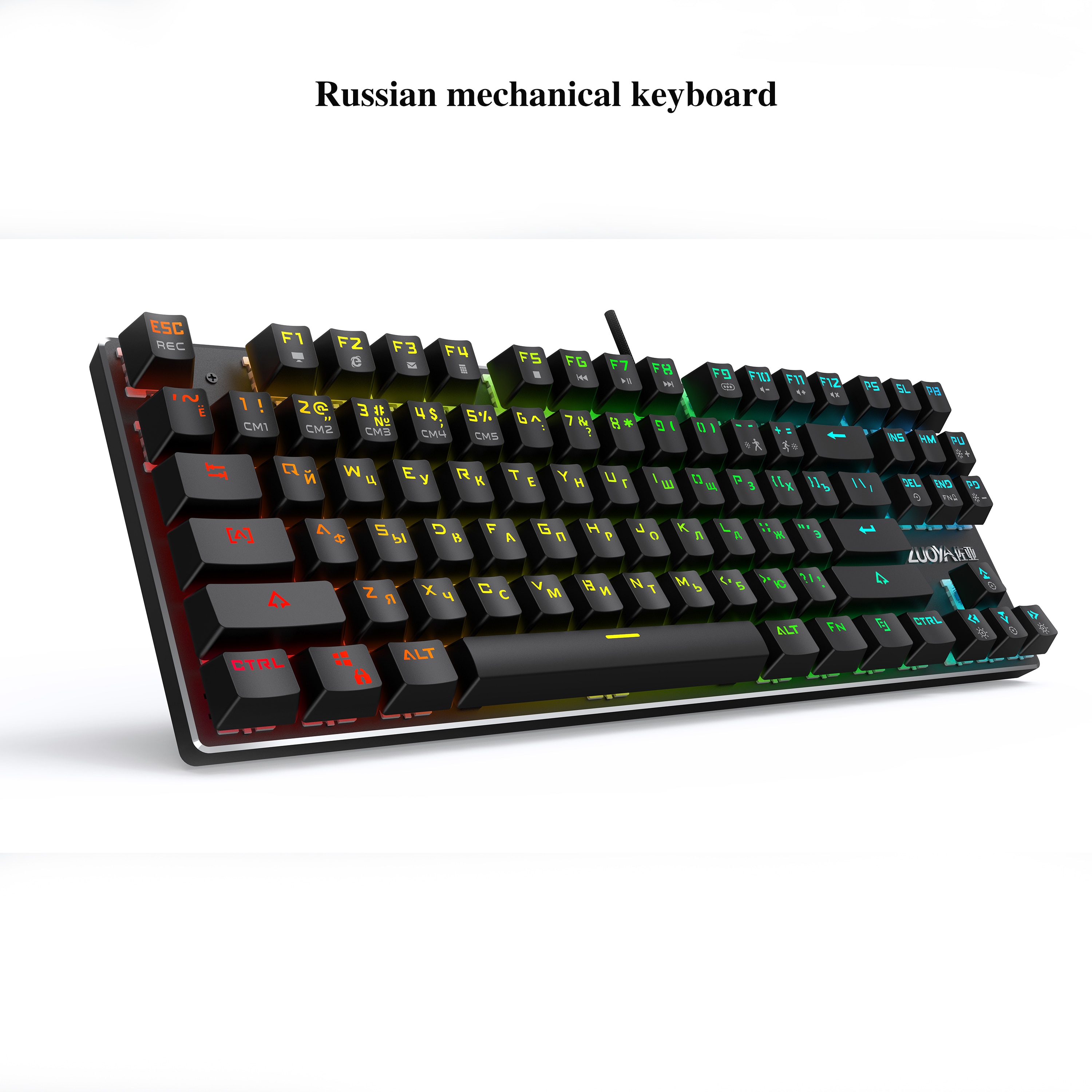 Mechanical Keyboard Wired Gaming Keyboard RGB Mix Backlit 87 104 Anti-ghosting Blue Red Switch For Game Laptop PC Russian US