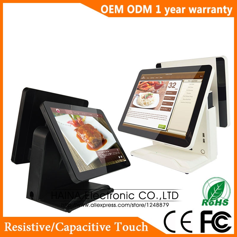 Haina Touch 15 inch Touch Screen Restaurant POS System Dual Screen POS Machine