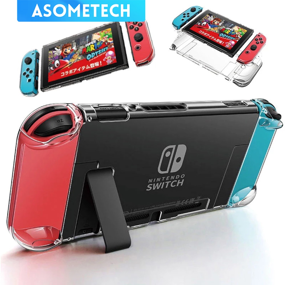 For Nintend Switch Case Hard Shell Detachable Crystal Protective Cases Transparent Cover For Nintendo NS NX Switch Console Cover