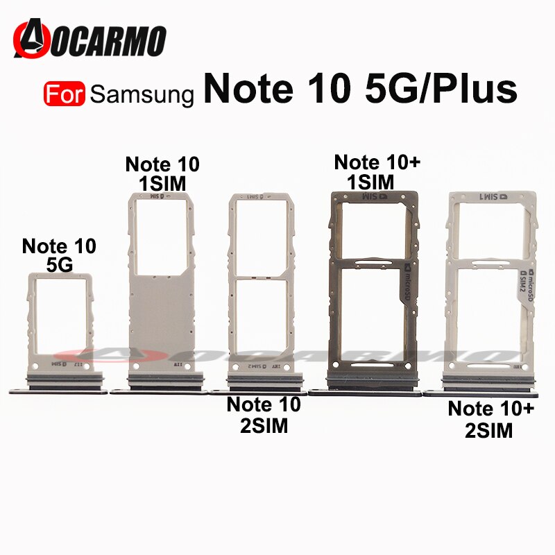 Sim Card Socket Slot Tray Reader Holder Micro SD Adapter For Samsung Galaxy Note 10 Plus 5G 10+ N970 N975 SIM Tray Replacement