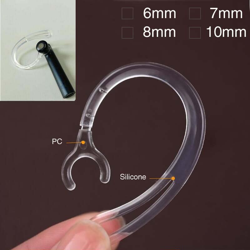 6mm 7mm 8mm 10mm Bluetooth Earphone transparent silicone Earhook Loop Clip Headset Ear Hook Replacement Headphone Accessories