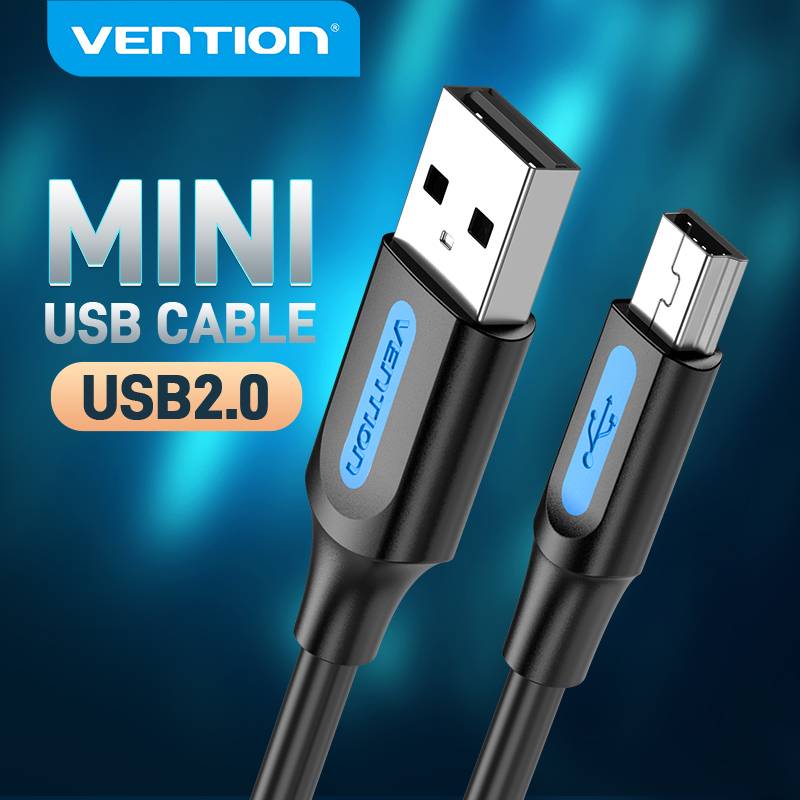 Vention Mini USB Cable Mini USB 2.0 to USB Fast Data Charger Cable for MP3 MP4 Player Car GPS Digital Camera HDD Mini USB