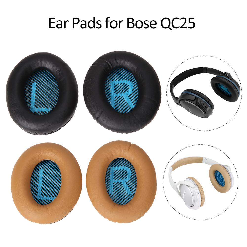 Hot 1Pair Replacement Ear Pads for Bose QC25 Headphones Leather SoundTrue Quiet Comfort Soft 2 QC25 AE2 QC2 QC15 Ear Cushions