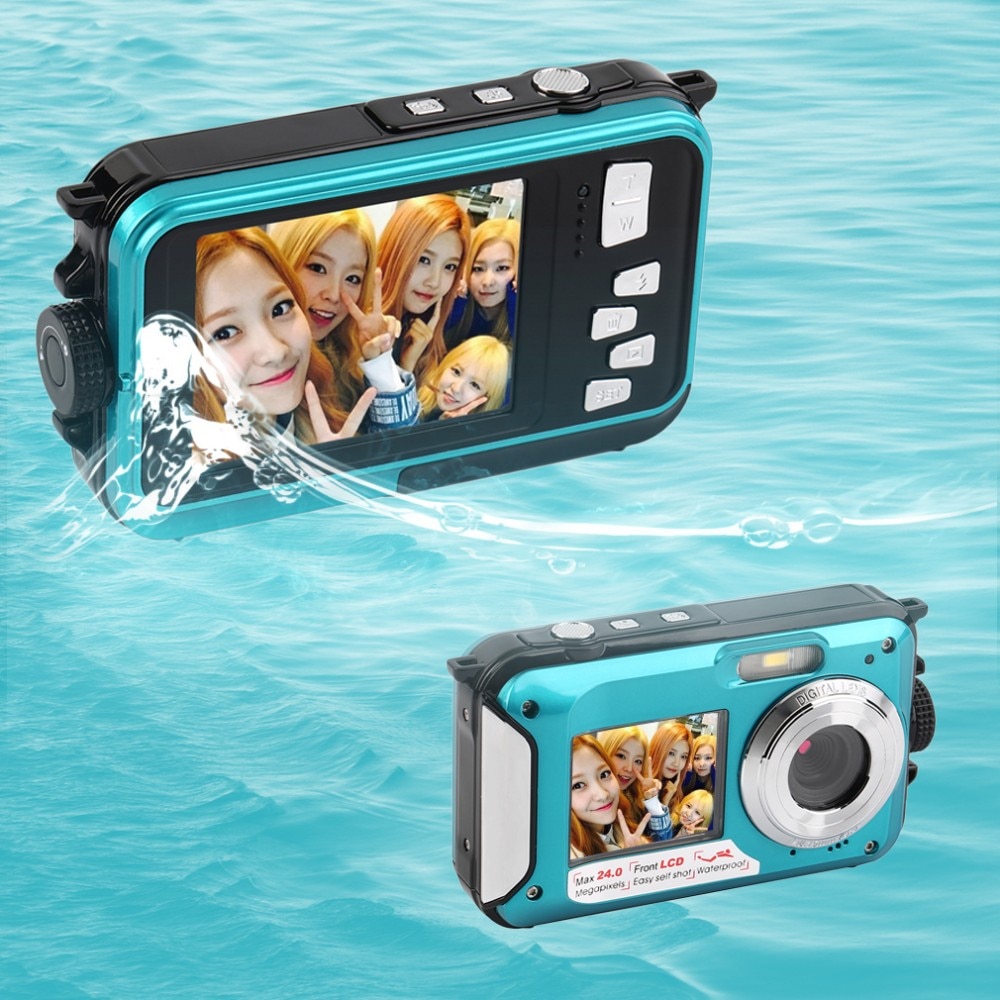 2.7inch TFT Digital Camera Waterproof 24MP MAX 1080P Double Screen 16x Digital Zoom Camcorder hot new