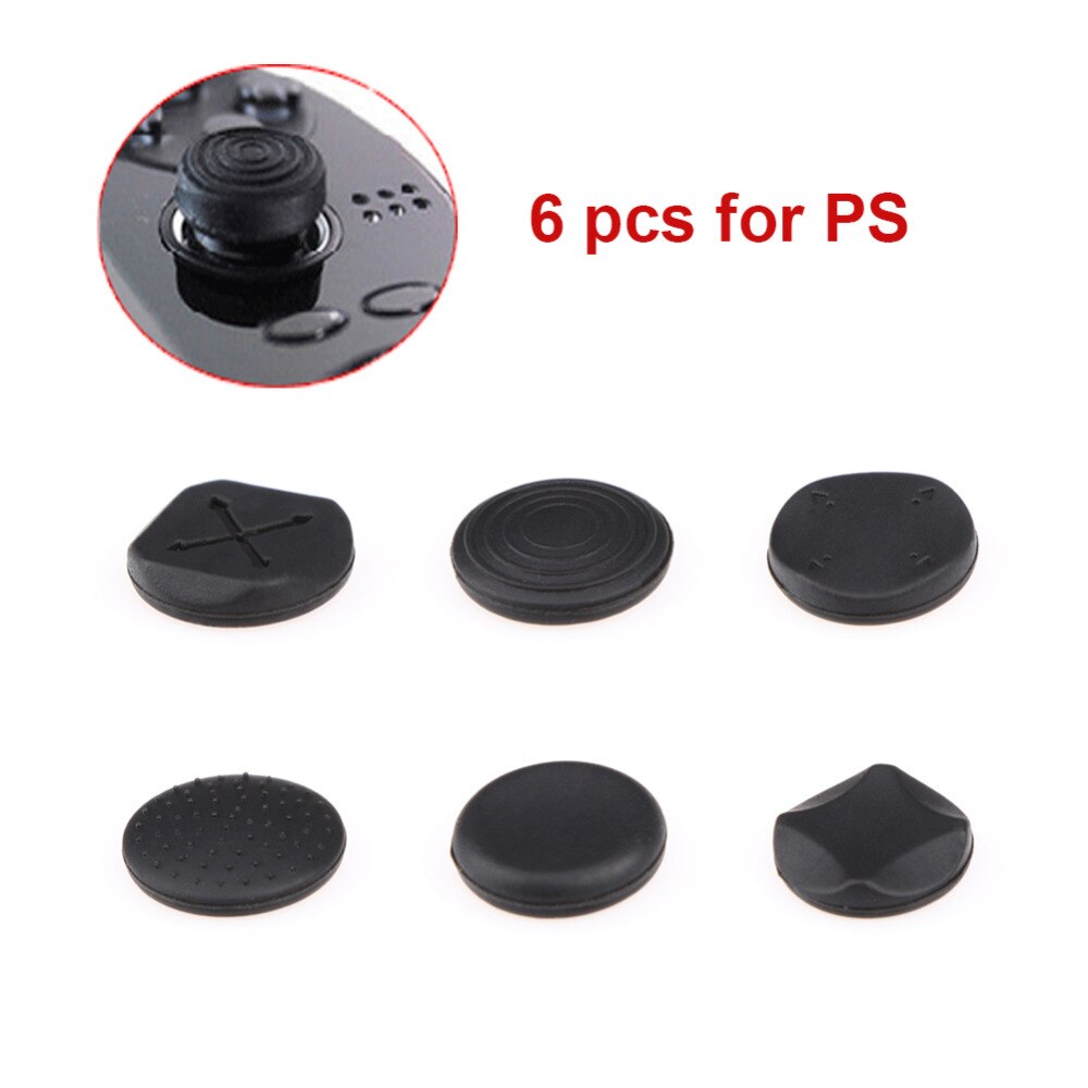 6Pcs/Lot Enhanced Silicone Analog Controller Thumb Stick Grips Cap Skin Cover Game Console Joystick Cap For PS Vita For PSV 1000