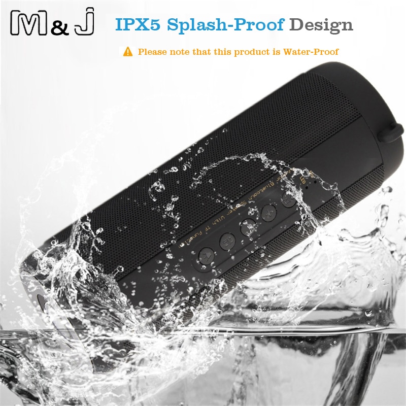 M&J Wireless Best Bluetooth Speaker Waterproof Portable Outdoor Mini Column Box Loudspeaker Speakers Design for iPhone Xiaomi