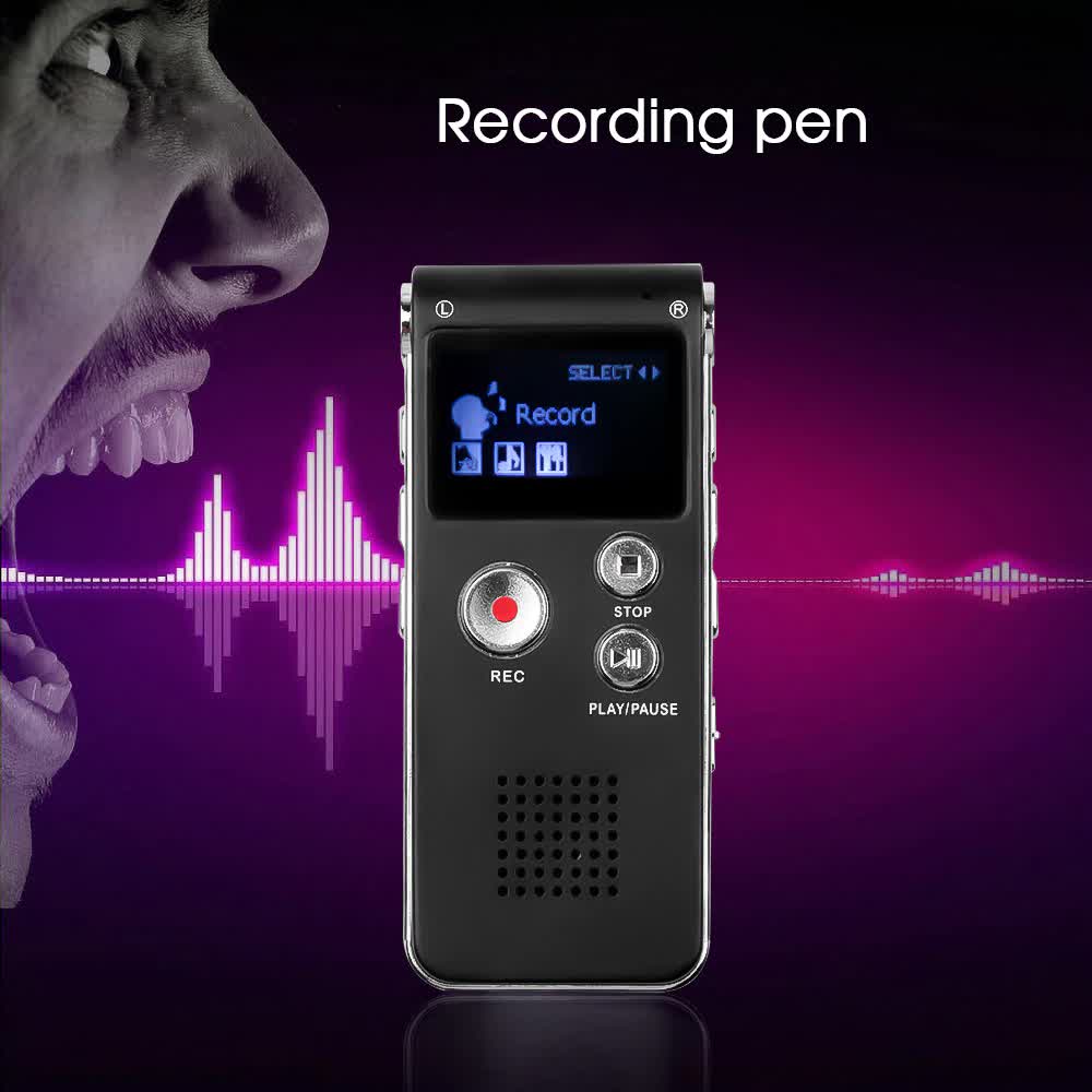 2016 Professional 8GB Digital Audio Voice Recorder Mini Digital Dictaphone Mp3 Player Pen
