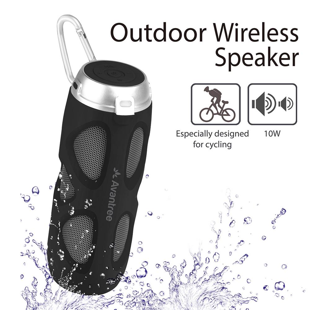 Avantree WP400 Portable Bluetooth 5.0 Bike Speaker with Bicycle Mount & SD Card Slot, 10W Powerful Enhanced Bass & Wireless NFC