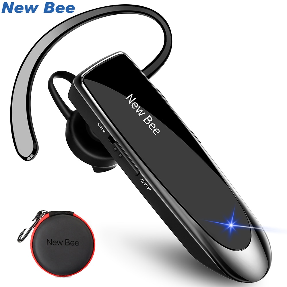 New Bee Bluetooth Earphones V5.0 Headset Wireless Headphones Hands-free Earbuds 24H Talk Time Earpiece with Microphone