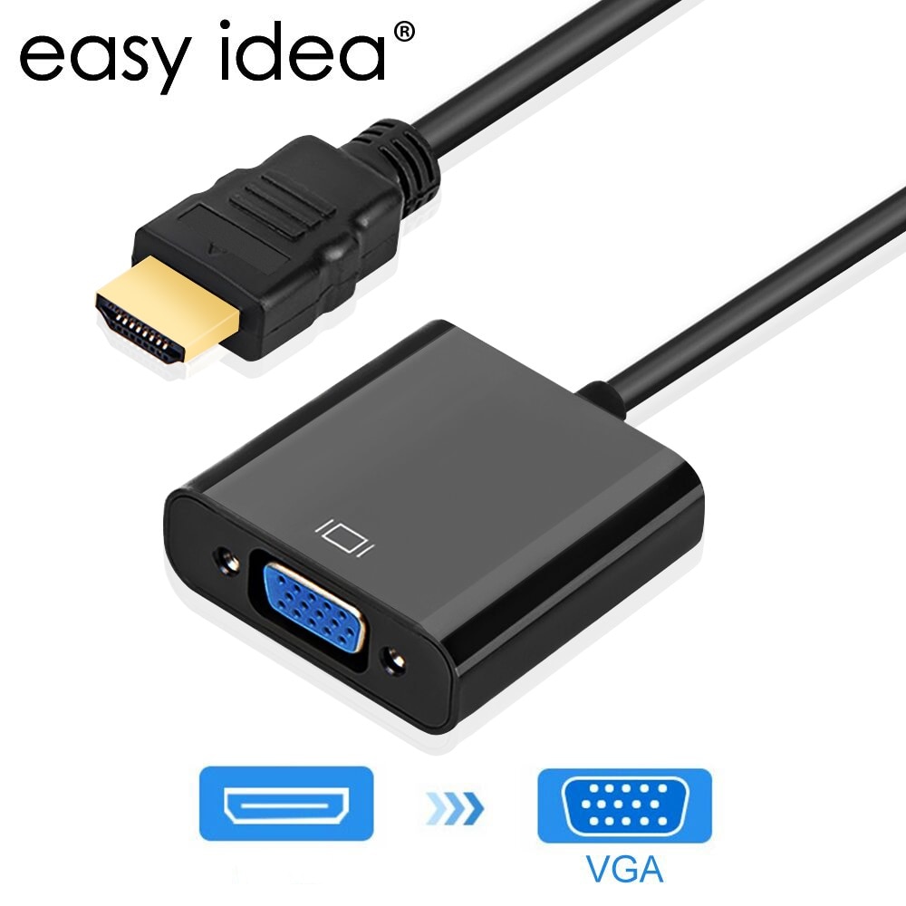 HDMI-Compatible to VGA Adapter Male To Famale Converter for PS4 1080P HDMI-VGA Adapter Use Video Audio Cable Jack For PC TV Box