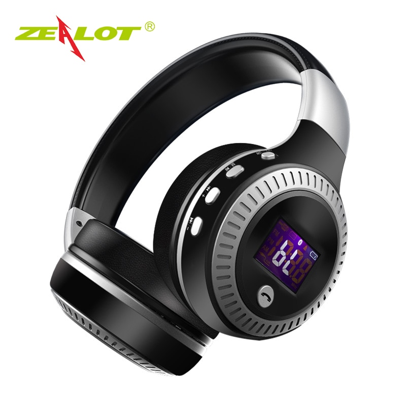 Zealot B19 Wireless Headphones with fm Radio Bluetooth Headset Stereo Earphone with Microphone for Computer Phone,Support TF,Aux