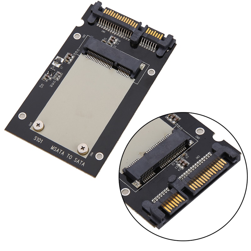 mSATA SSD to 2.5 inch SATA Drive Convertor Adapter Card Mini SATA Solid State Drive to 2.5inch Module for Windows XP/7/8/10