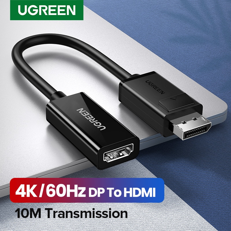 UGREEN 4K Displayport DP to HDMI Adapter 1080P Display Port Cable Converter For PC Laptop Projector Displayport to HDMI Adapter