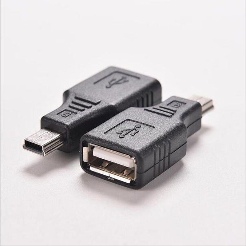 New Mini USB Male to USB Female Converter Connector Transfer data Sync OTG Adapter for Car AUX MP3 MP4 Tablets Phones U-Disk