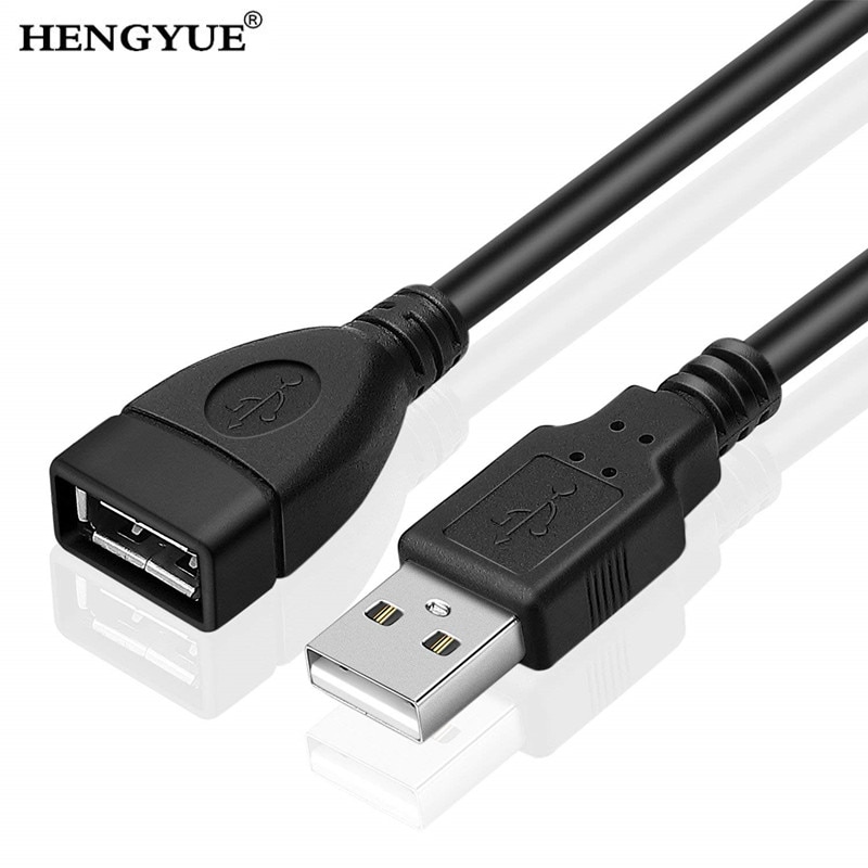 3ft/1m Black USB Male to A Female Extension Extender Data M/F Adapter Cable Factory Price Drop Shipping