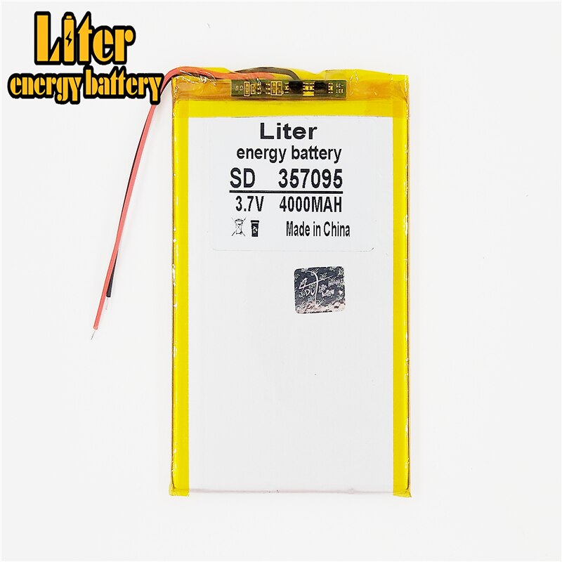 357095 3.7V 4000mah (polymer lithium ion battery) Li-ion battery for tablet pc 7 inch MP3 MP4 357096
