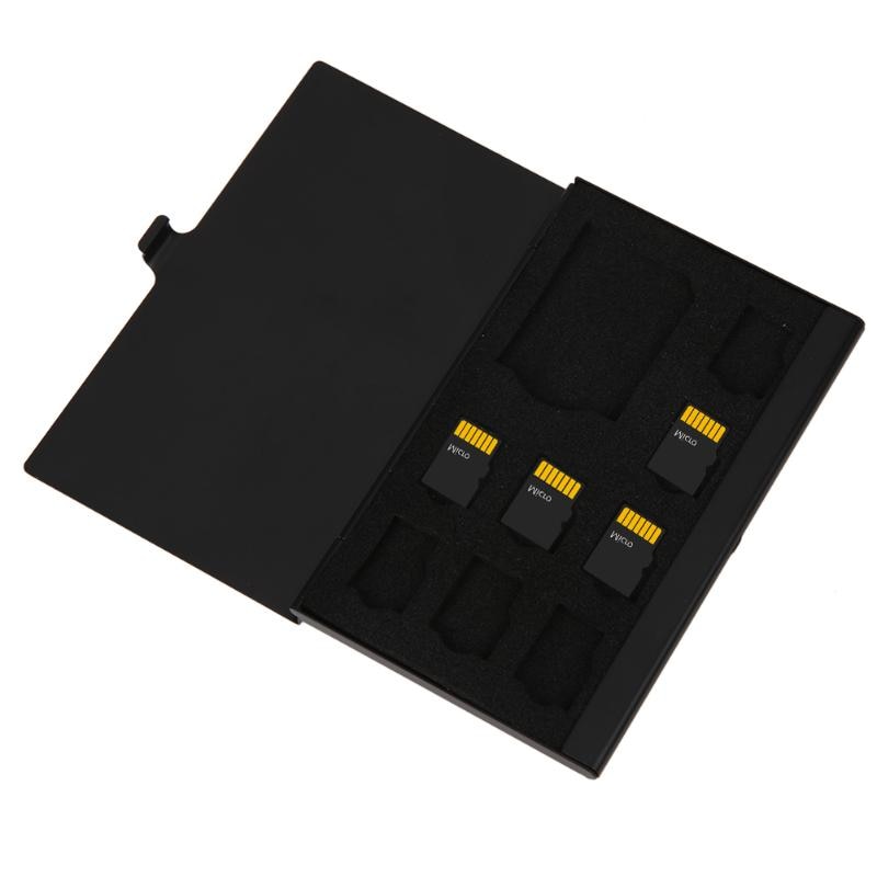 9 in 1 Portable Menmory Card Case Monolayer Aluminum 1SD+ 8TF Micro SD Card Storage Case Holder Memory Card Holder Protector Box