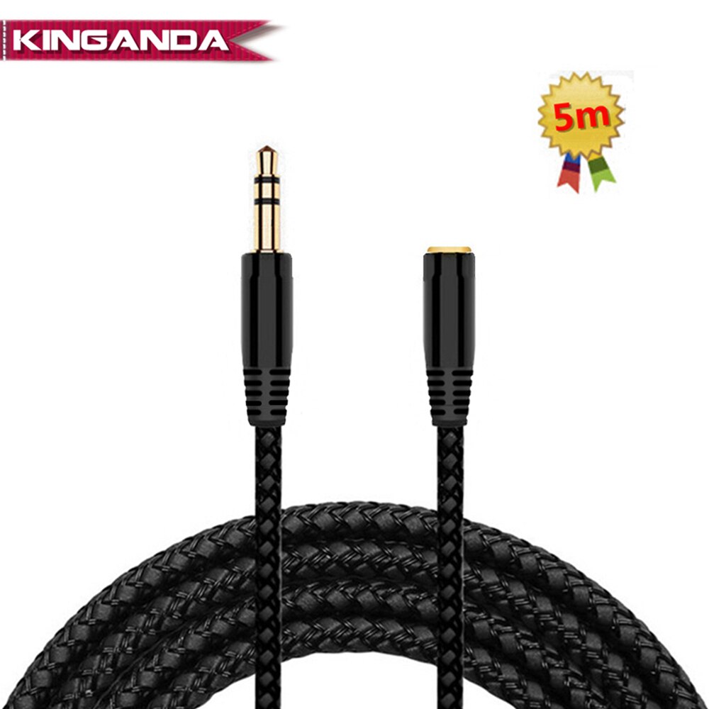 5m 16Ft Earphone Headphone Extension Cable 3.5mm Jack Male to Female AUX Cable M/F Audio Extender Adapter Wire Cord For PS4 TV