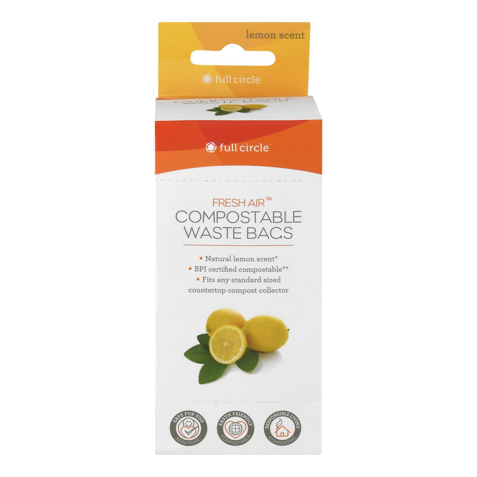 Full Circle Home - Fresh Air Compostable Waste Bags - BPI - Case of 6 - 25 Count