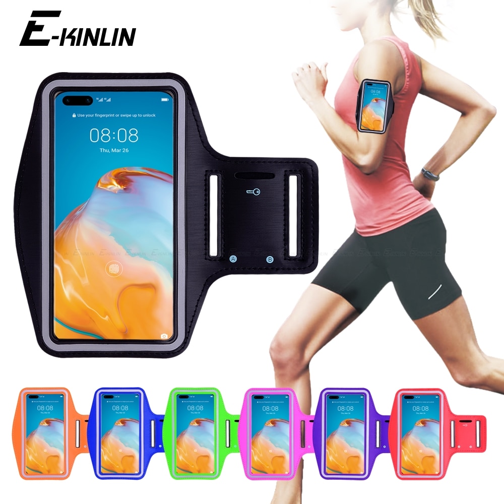 Running Gym Cycling Sport Workout Phone holder Bag Cover For HuaWei P50E P50 P40 P30 P20 Pro P10 Plus Lite 5G E XL Arm Band Case