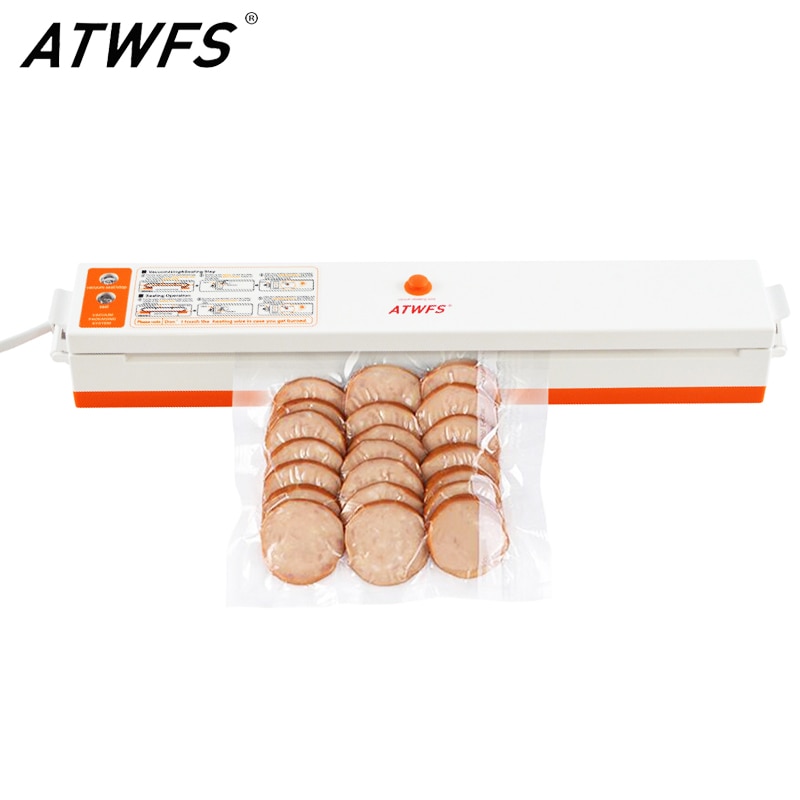 ATWFS Vacuum Sealer Packing Sealing Machine Best Portable Food Vaccum Sealer Kitchen Packer with 15pcs Vacuum Bag for Food Saver
