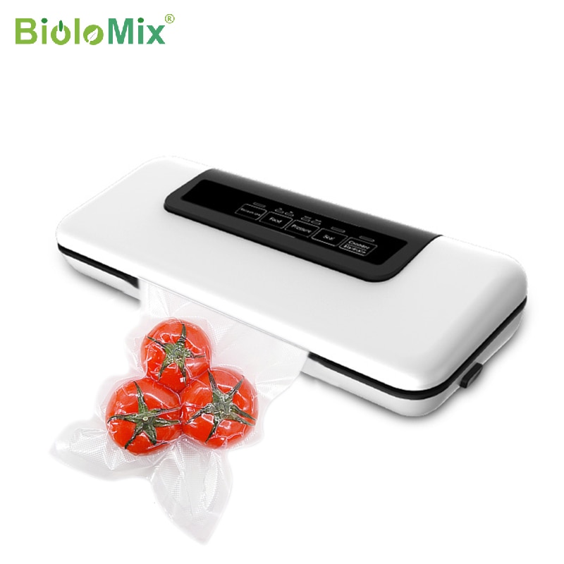 BioloMix Vacuum Sealer, Automatic Food Saver Machine for Food Preservation, Dry & Wet Mode for Sous Vide, 10 Vacuum Sealing Bags