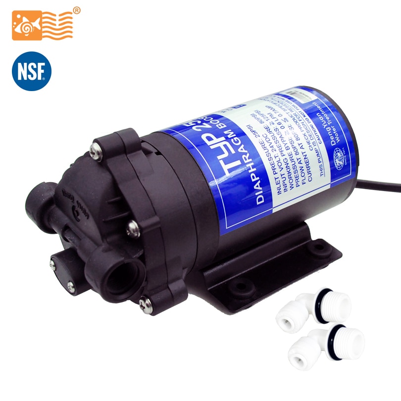Coronwater RO 24V 50gpd Water Booster Pump 2500NH Increase Reverse Osmosis Water System Pressure