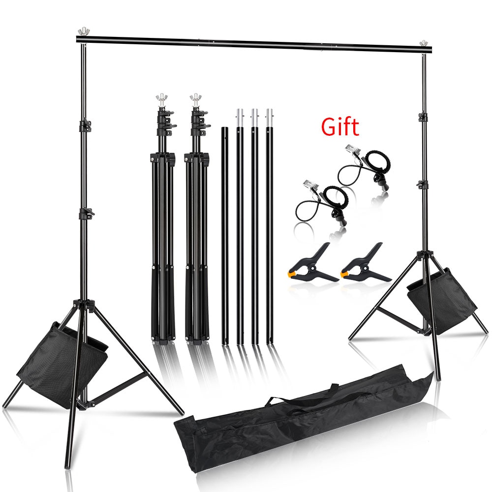 Backdrop Stand Photo Background Support Studio Light Tripod Photography Green Screen Backdrops Birthday ChromaKey Weight Bags