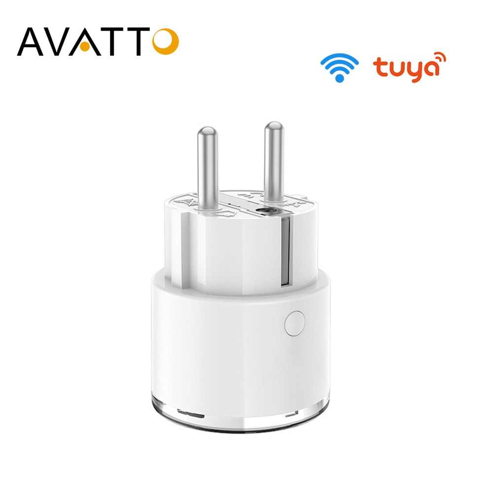 AVATTO Mini Standard 16A EU Smart Wifi Plug with Power Monitor, Smart Socket Outlet Works with Google Home, Alexa Voice Control