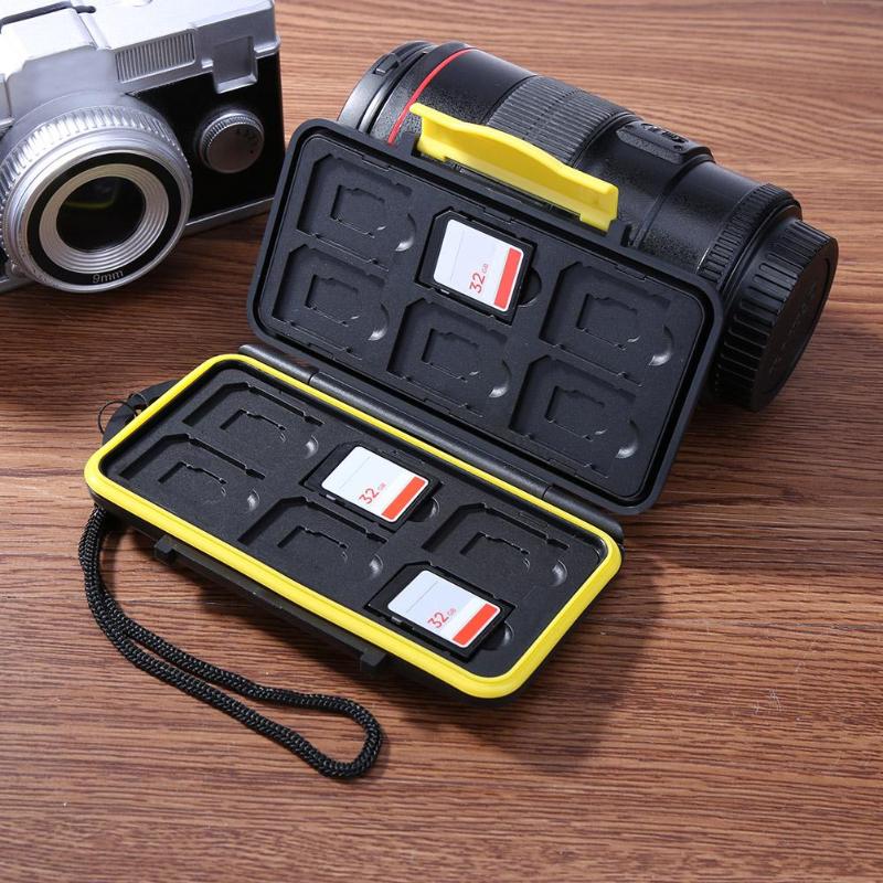 Large Waterproof Memory Card Case All in One Anti-Shock 12SD+12TF Capacity Storage Holder Box Cases for SD/ SDHC/ SDXC/TF Cards