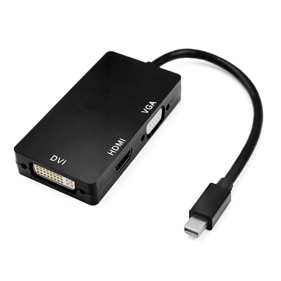 3 In 1 Mini Displayport  to HDMI VGA DVI Adapter Cable 1080P MNDP to HDMI Converterfor Macbook Pro Air Projector Camera