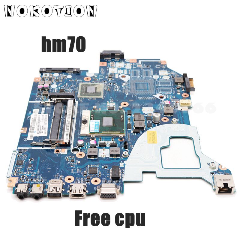 NOKOTION For Acer aspire V3-571G E1-571G Laptop Motherboard NBC1F11001 Q5WVH LA-7912P SJTNV HM70 DDR3 Free CPU