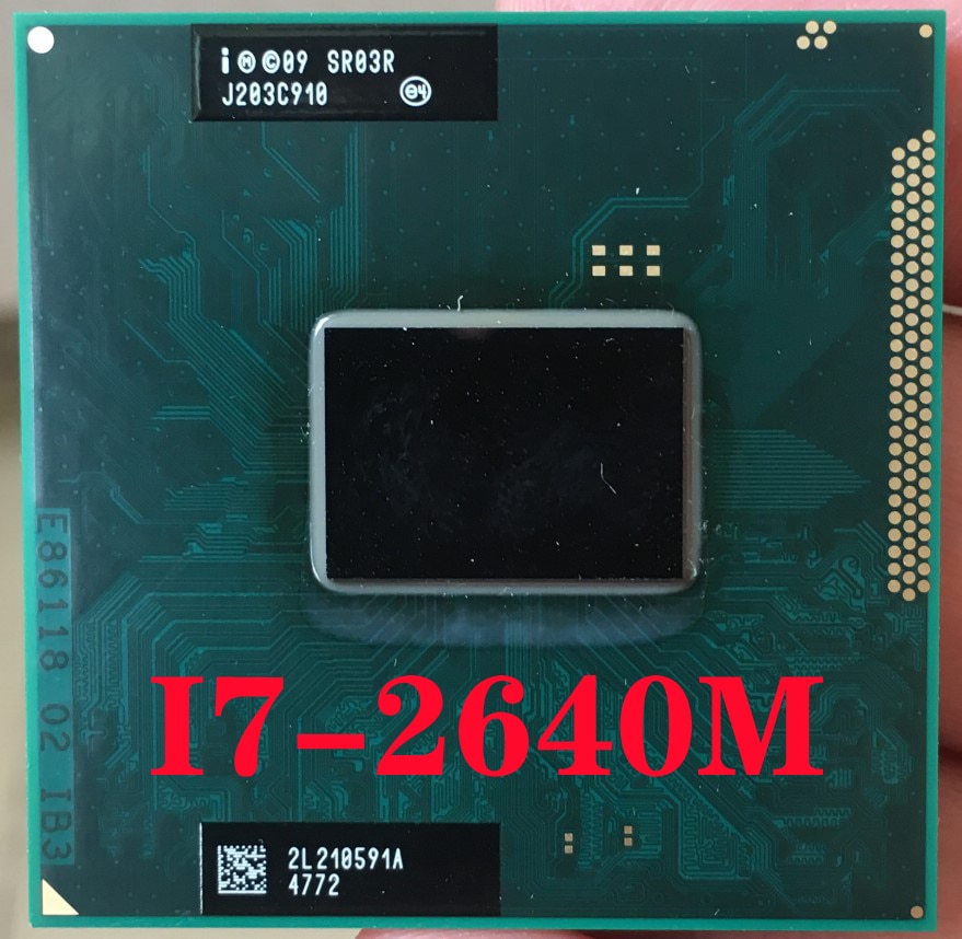 SR03R Intel Core i7-2640M Laptop processor Socket G2 rPGA988B notebook cpu 100% working properly I7 2640M