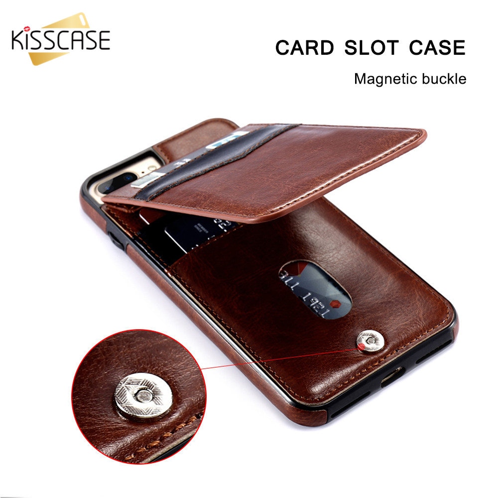 KISSCASE Vertical Flip Card Holder Leather Case For iPhone 14 13 12 11Pro Max Wallet Phone Case for iPhone 14 XR XS X 8 7 6 Plus