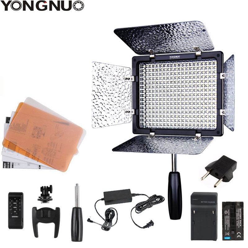 Yongnuo YN300 III YN-300 III 3200k-5500K CRI95 Camera Photo LED Video Light Optional with AC Power Adapter + Battery KIT