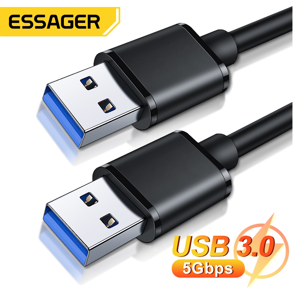 Essager USB to USB Extension Cable Type A Male to Male USB 3.0 Extender For Radiator Hard Disk Webcom USB3.0 Extension Cable